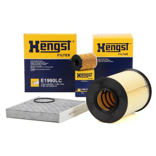 HENGST FILTER Ölfilter E40H D105 + Filter, Innenraumluft E1990LC + Luftfilter E1010L Bild HENGST FILTER Ölfilter E40H D105 + Filter, Innenraumluft E1990LC + Luftfilter E1010L