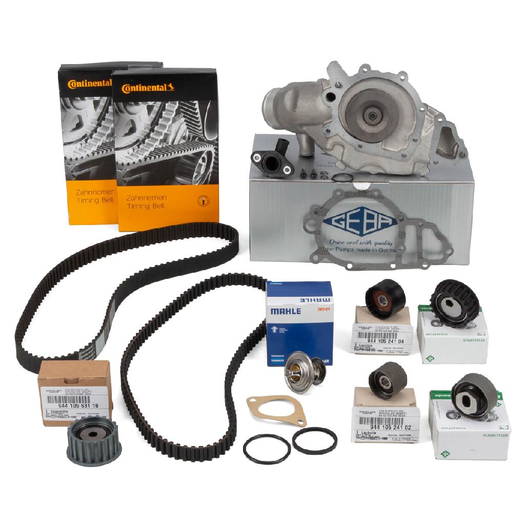 CONTI Zahnriemen Rollen Wasserpumpe Thermostat für PORSCHE 944 3.0 S2 + 968 3.0
