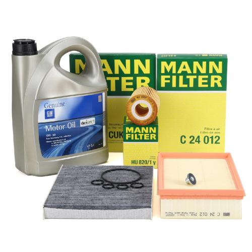 MANN Filterset 3-tlg + 5L ORIGINAL 5W-30 dexos1 Motoröl OPEL Mokka / X (J13) 1.7 CDTI Bild MANN Filterset 3-tlg + 5L ORIGINAL 5W-30 dexos1 Motoröl OPEL Mokka / X (J13) 1.7 CDTI