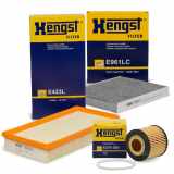 HENGST FILTER Luftfilter E423L + Ölfilter E37H D84 + Filter, Innenraumluft E961LC