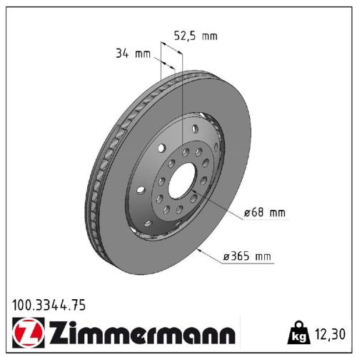 ZIMMERMANN Bremsscheibe 100.3344.75 + Bremsbelagsatz, Scheibenbremse 24888.170.2 + Bremsscheibe 100.3343.75 Bild ZIMMERMANN Bremsscheibe 100.3344.75 + Bremsbelagsatz, Scheibenbremse 24888.170.2 + Bremsscheibe 100.3343.75