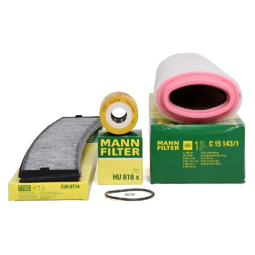 MANN-FILTER Luftfilter C 15 143/1 + Filter, Innenraumluft CUK 6724 + Ölfilter HU 818 x Bild MANN-FILTER Luftfilter C 15 143/1 + Filter, Innenraumluft CUK 6724 + Ölfilter HU 818 x