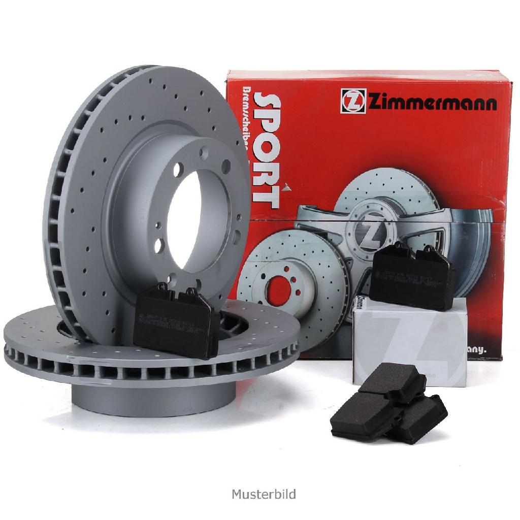 Zimmermann SPORT Bremsscheiben + pb:z Beläge + Wako PORSCHE 964 3.6 Carrera 250 PS vorne