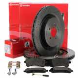 BREMBO Bremsscheiben + Bremsbeläge + Sensor MERCEDES W205 W222 A217 R231 63 AMG GT hinten