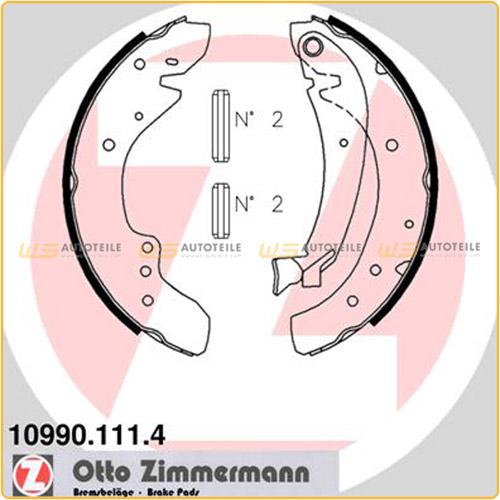 ZIMMERMANN Bremsbackensatz 10990.111.4 + Bremstrommel 230.1901.20