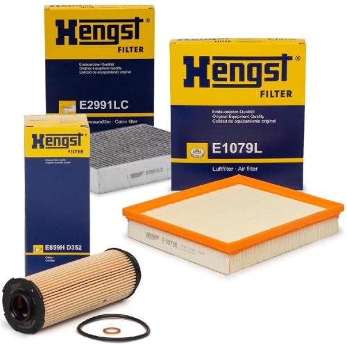 HENGST FILTER Luftfilter E1345L + Ölfilter E859H D352 + Filter, Innenraumluft E2991LC Bild HENGST FILTER Luftfilter E1345L + Ölfilter E859H D352 + Filter, Innenraumluft E2991LC