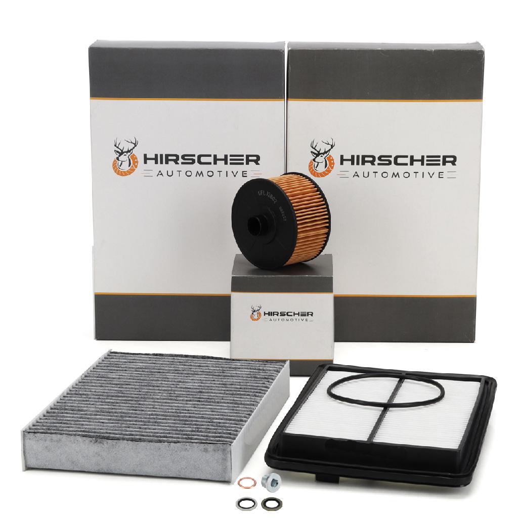 HIRSCHER Filterset RENAULT Kadjar (HA_, HL_) NISSAN Qashqai 2 J11 X-TRAIL 3 T32 1.2 1.3
