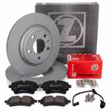 ZIMMERMANN Bremsscheiben + Bremsbeläge + Sensor AUDI A4 8W B9 A5 F5 PR-1KD/1KE/1KI hinten