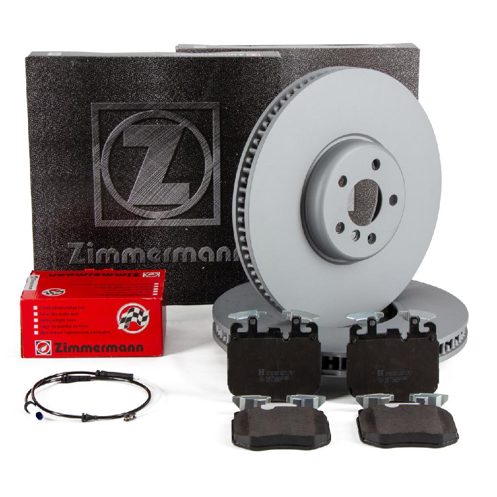 ZIMMERMANN Bremsscheiben + Bremsbeläge + Sensor BMW G30 G31 G32 G11 G12 G14 G15 G16 vorne