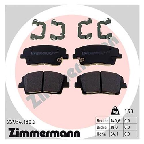 ZIMMERMANN Bremsscheibe 320.3820.20 + Bremsbelagsatz, Scheibenbremse 22934.180.2 Bild ZIMMERMANN Bremsscheibe 320.3820.20 + Bremsbelagsatz, Scheibenbremse 22934.180.2