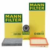 MANN-FILTER Luftfilter C 4287/2 + Filter, Innenraumluft CUK 2862 + Ölfilter W 712/52