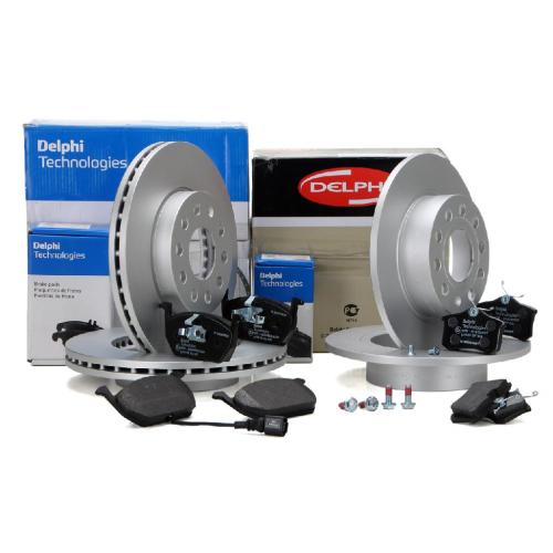 DELPHI Bremsbelagsatz, Scheibenbremse LP565 + Bremsscheibe BG5019C + Bremsscheibe BG4701C + Bremsbelagsatz, Scheibenbremse LP3146 Bild DELPHI Bremsbelagsatz, Scheibenbremse LP565 + Bremsscheibe BG5019C + Bremsscheibe BG4701C + Bremsbelagsatz, Scheibenbremse LP3146