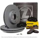 TEXTAR Bremsbelagsatz, Scheibenbremse 2391508 ZIMMERMANN Bremsscheibe 150.2924.20