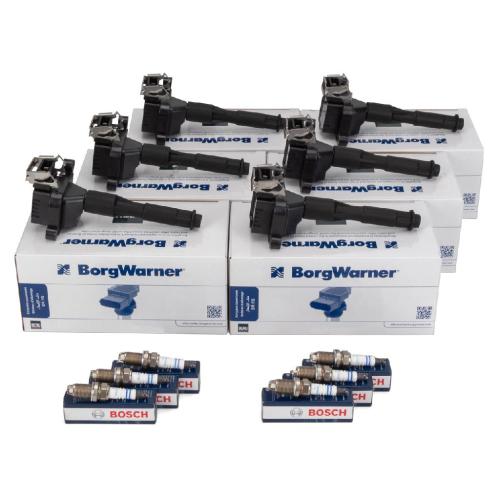 6x BERU Zündspule + 6x BOSCH Zündkerze BMW 3er E36 E46 5er E39 7er E38 Z3 M50 M52 Bild 6x BERU Zündspule + 6x BOSCH Zündkerze BMW 3er E36 E46 5er E39 7er E38 Z3 M50 M52