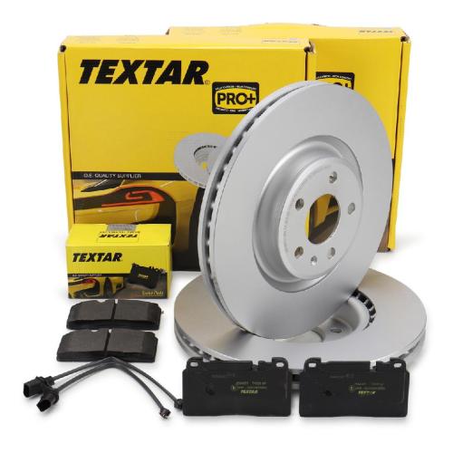 TEXTAR Bremsscheiben + Bremsbeläge + Sensor PORSCHE Macan (95B) 17 Zoll PR-1LA vorne Bild TEXTAR Bremsscheiben + Bremsbeläge + Sensor PORSCHE Macan (95B) 17 Zoll PR-1LA vorne