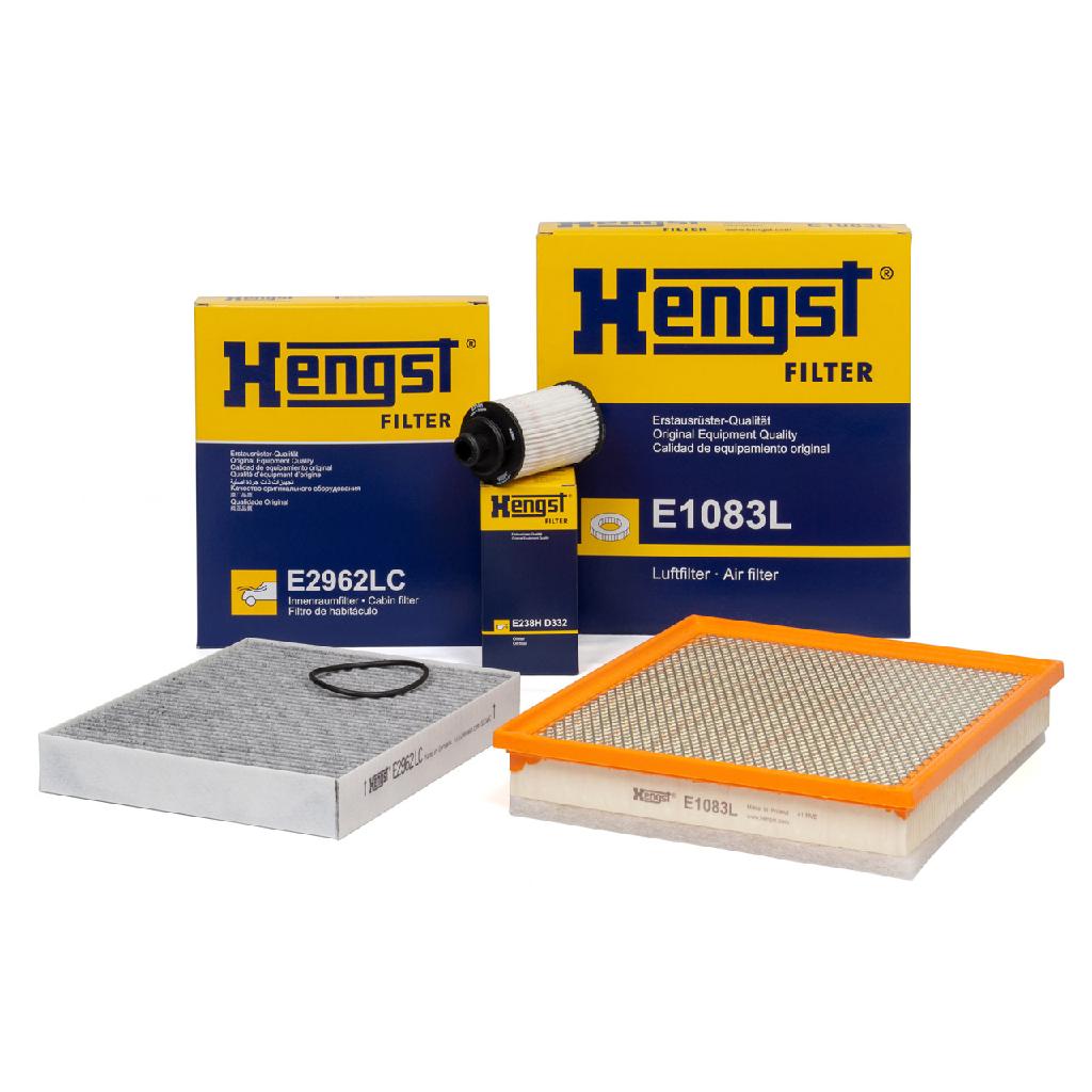 HENGST FILTER Filter, Innenraumluft E2962LC + Ölfilter E238H D332 + Luftfilter E1083L