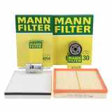 MANN-FILTER Ölfilter W 712/75 + Kraftstofffilter WK 512 + Luftfilter C 30 130 + Filter, Innenraumluft CU 3054