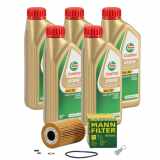5 Liter CASTROL Edge Motoröl ÖL 5W30 M BMW Longlife-04 + MANN Ölfilter HU715/4x