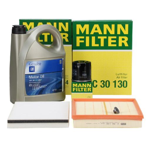 MANN Filterset + 5L ORIGINAL 5W30 dexos2 Motoröl OPEL Astra G H Zafira A 1.4-2.0 OPC Bild MANN Filterset + 5L ORIGINAL 5W30 dexos2 Motoröl OPEL Astra G H Zafira A 1.4-2.0 OPC