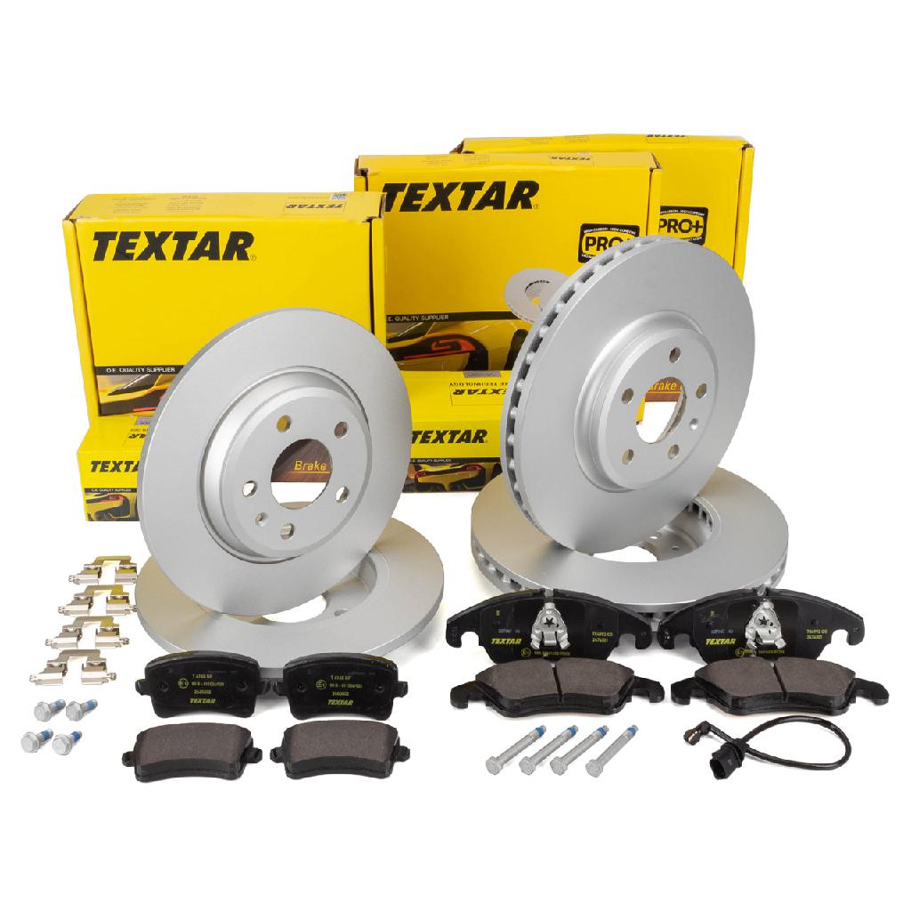 TEXTAR Bremsscheibe 92160005 + Bremsbelagsatz, Scheibenbremse 2474301 + Bremsscheibe 92160103 + Bremsbelagsatz, Scheibenbremse 2460602