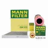 MANN-FILTER Filter, Innenraumluft CUK 3172 + Ölfilter HU 718/1 k + Luftfilter C 12 178/2