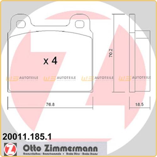 ZIMMERMANN Bremsscheibe 600.1159.20 + Bremsbelagsatz, Scheibenbremse 20011.185.1 Bild ZIMMERMANN Bremsscheibe 600.1159.20 + Bremsbelagsatz, Scheibenbremse 20011.185.1