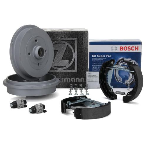 ZIMMERMANN Bremstrommel 600.1959.20 BOSCH Bremsbackensatz 0 204 114 546 Bild ZIMMERMANN Bremstrommel 600.1959.20 BOSCH Bremsbackensatz 0 204 114 546