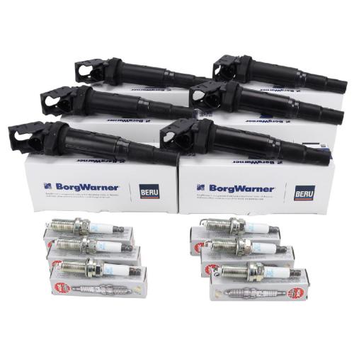 6x BERU Zündsple + 6x NGK Zündkerze BMW E81-88 E90-93 E60 E61 E63 E64 E65-67 X1 X3 X5 N52 Bild 6x BERU Zündsple + 6x NGK Zündkerze BMW E81-88 E90-93 E60 E61 E63 E64 E65-67 X1 X3 X5 N52