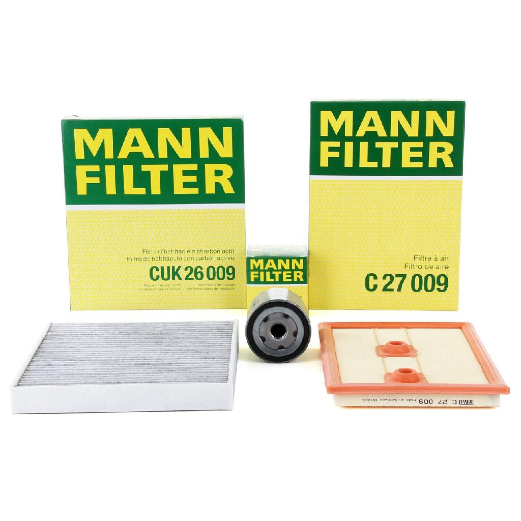 MANN-FILTER Filter, Innenraumluft CUK 26 009 + Luftfilter C 27 009 + Ölfilter W 712/95