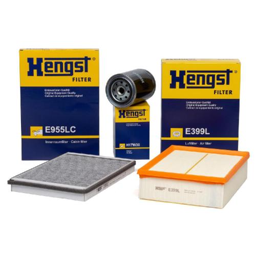 HENGST FILTER Filter, Innenraumluft E955LC + Luftfilter E399L + Ölfilter H17W30 Bild HENGST FILTER Filter, Innenraumluft E955LC + Luftfilter E399L + Ölfilter H17W30