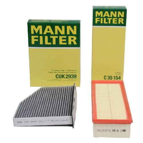 MANN Filterset Innenraum + Luftfilter VW Golf 5 6 Passat B6 B7 Tiguan AUDI A3 8P Q3 8U Bild MANN Filterset Innenraum + Luftfilter VW Golf 5 6 Passat B6 B7 Tiguan AUDI A3 8P Q3 8U