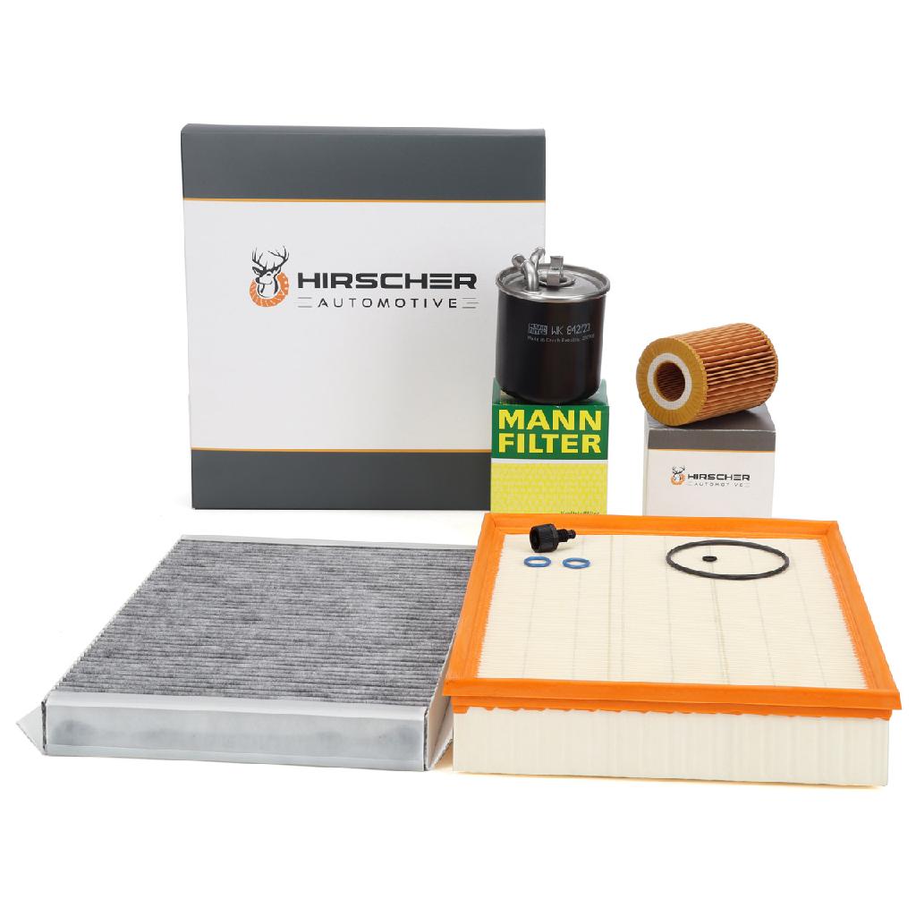 HIRSCHER Filterset Filterpaket 4-tlg MERCEDES-BENZ Sprinter B906 18CDI OM642 184 PS