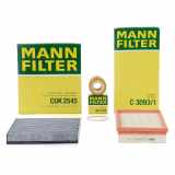 MANN-FILTER Filter, Innenraumluft CUK 2545 + Ölfilter HU 710 x + Luftfilter C 3093/1