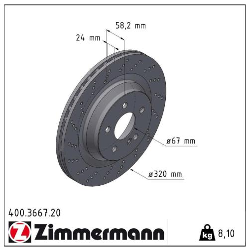 ZIMMERMANN Bremsscheiben + Beläge +Wako MERCEDES R230 280-350 bis 11.2011 hinten Bild ZIMMERMANN Bremsscheiben + Beläge +Wako MERCEDES R230 280-350 bis 11.2011 hinten