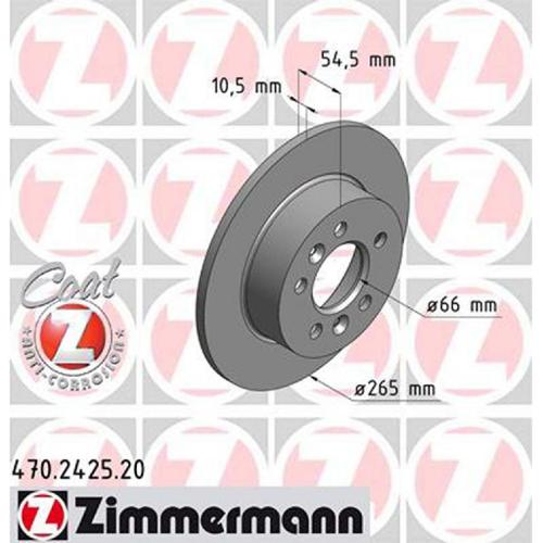 ZIMMERMANN Bremsscheibe 470.2425.20 + Bremsbelagsatz, Scheibenbremse 20961.152.1 Bild ZIMMERMANN Bremsscheibe 470.2425.20 + Bremsbelagsatz, Scheibenbremse 20961.152.1