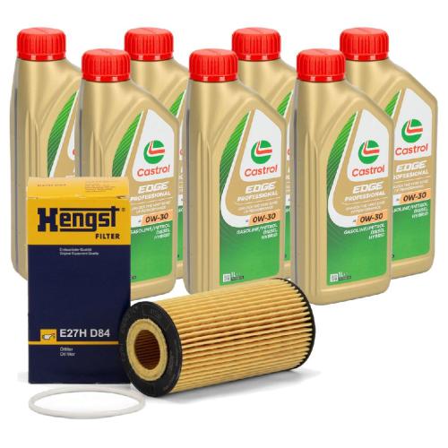 7L CASTROL EDGE Professional Öl TITANIUM FST A5 0W30 + HENGST Ölfilter E27HD84 Bild 7L CASTROL EDGE Professional Öl TITANIUM FST A5 0W30 + HENGST Ölfilter E27HD84