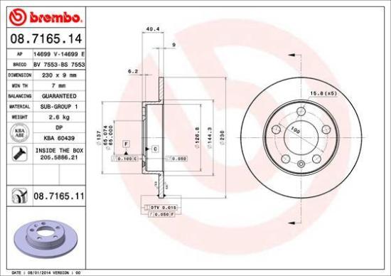 BREMBO Bremsbelagsatz, Scheibenbremse P 85 020 + Bremsflüssigkeit L 04 010 + Bremsscheibe 08.7165.11 TRW Bremssattel BHN275 + Bremssattel BHN276 Bild BREMBO Bremsbelagsatz, Scheibenbremse P 85 020 + Bremsflüssigkeit L 04 010 + Bremsscheibe 08.7165.11 TRW Bremssattel BHN275 + Bremssattel BHN276