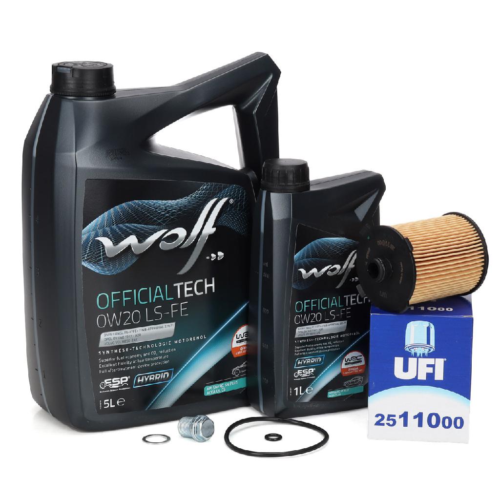 6L WOLF OFFICIALTECH 0W20 LS-FE Motoröl + UFI Ölfilter VOLVO V40-90 XC40-90 T2-T8 D2-D5 Bild 6L WOLF OFFICIALTECH 0W20 LS-FE Motoröl + UFI Ölfilter VOLVO V40-90 XC40-90 T2-T8 D2-D5