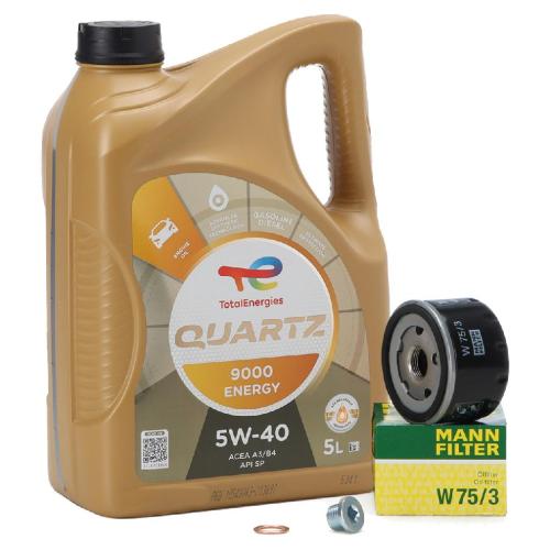 5 Liter TOTAL QUARTZ 9000 ENERGY 5W40 Motoröl + MANN W75/3 Ölfilter RENAULT Clio Twingo Bild 5 Liter TOTAL QUARTZ 9000 ENERGY 5W40 Motoröl + MANN W75/3 Ölfilter RENAULT Clio Twingo
