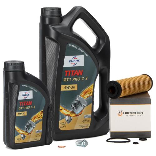 6L FUCHS TITAN GT1 Pro C-3 Motoröl 5W30 MB 229.51 + HIRSCHER Ölfilter 2711800109 Bild 6L FUCHS TITAN GT1 Pro C-3 Motoröl 5W30 MB 229.51 + HIRSCHER Ölfilter 2711800109