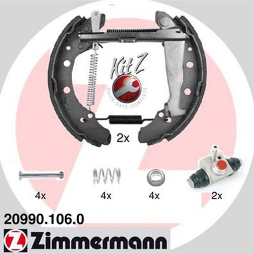 ZIMMERMANN Bremsbackensatz 20990.106.0 + Bremstrommel 600.1959.20 Bild ZIMMERMANN Bremsbackensatz 20990.106.0 + Bremstrommel 600.1959.20