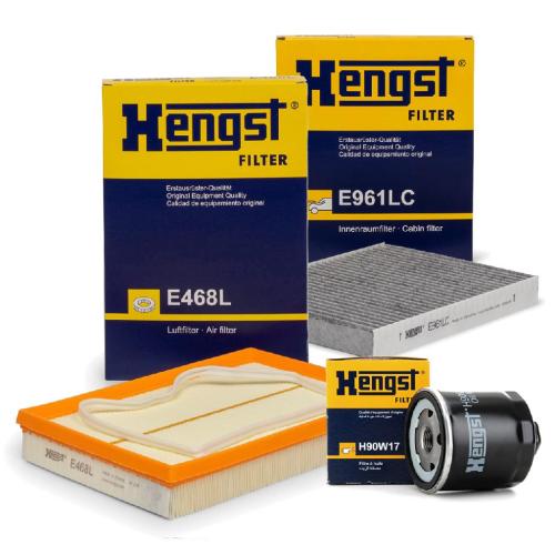 HENGST FILTER Ölfilter H90W17 + Luftfilter E468L + Filter, Innenraumluft E961LC Bild HENGST FILTER Ölfilter H90W17 + Luftfilter E468L + Filter, Innenraumluft E961LC