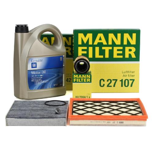 MANN Filterset 3-tlg + 5L ORIGINAL 5W30 Motoröl dexos2 OPEL Astra J 1.3 CDTI 95 PS Bild MANN Filterset 3-tlg + 5L ORIGINAL 5W30 Motoröl dexos2 OPEL Astra J 1.3 CDTI 95 PS