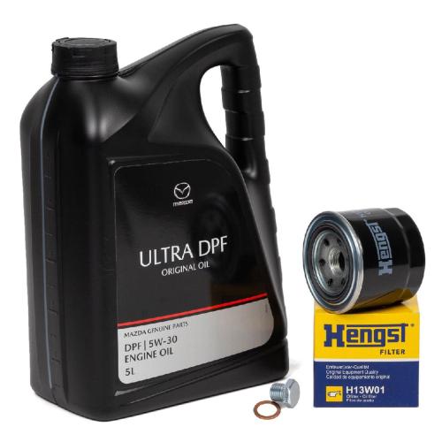 5L ORIGINAL Motoröl ULTRA DPF 5W30 + HENGST Ölfilter MAZDA 3 5 6 323 626 MPV II 1.7-2.0D Bild 5L ORIGINAL Motoröl ULTRA DPF 5W30 + HENGST Ölfilter MAZDA 3 5 6 323 626 MPV II 1.7-2.0D