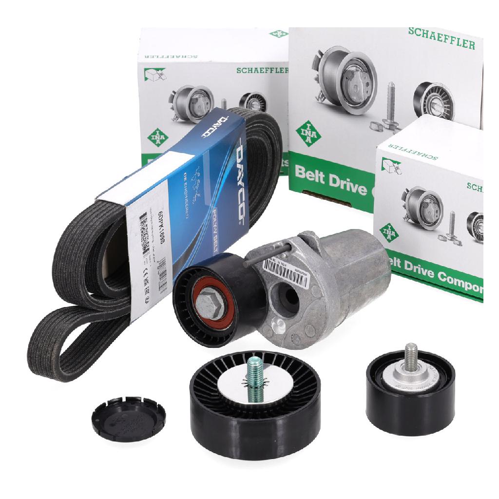 DAYCO 6DPK1698 Keilrippenriemen + SNR Spanner + Rollen BMW E81-88 E90-93 N47 N57