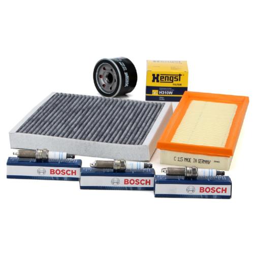Filterset Filterpaket + 3x BOSCH Zündkerze SMART ForTwo (451) 1.0 61-120 PS Bild Filterset Filterpaket + 3x BOSCH Zündkerze SMART ForTwo (451) 1.0 61-120 PS