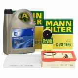 MANN Filterset + 5L ORIGINAL 5W30 dexos2 Motoröl OPEL Corsa D 1.0 1.2 1.4 bis Motor