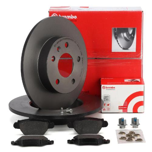 BREMBO Bremsscheibe 08.7627.11 + Bremsbelagsatz, Scheibenbremse P 59 031 Bild BREMBO Bremsscheibe 08.7627.11 + Bremsbelagsatz, Scheibenbremse P 59 031