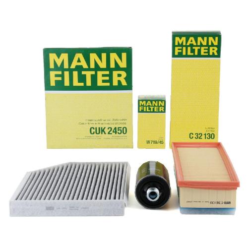 MANN-FILTER Filter, Innenraumluft CUK 2450 + Ölfilter W 719/45 + Luftfilter C 32 130 Bild MANN-FILTER Filter, Innenraumluft CUK 2450 + Ölfilter W 719/45 + Luftfilter C 32 130