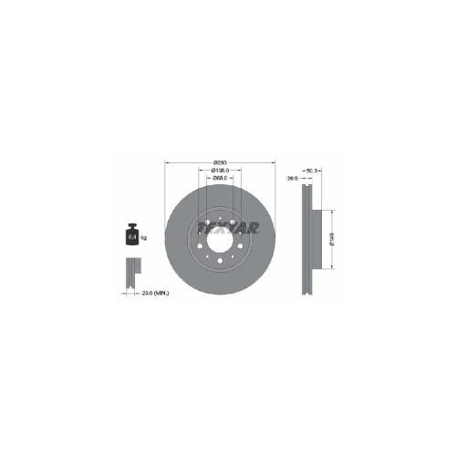 TEXTAR Bremsscheibe 92066703 + Bremsbelagsatz, Scheibenbremse 2127304 Bild TEXTAR Bremsscheibe 92066703 + Bremsbelagsatz, Scheibenbremse 2127304